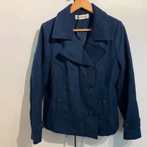 Elegant Women's Blue Peacoat